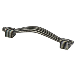 Opus 96mm Pull (OL-5 1/16") Rustic Tin - DecorHardware.com