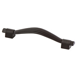Opus 128mm Pull (OL-6 3/8") Rubbed Bronze - DecorHardware.com