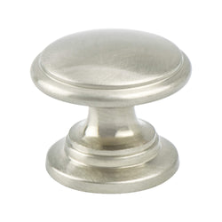 Andante 1 3/16" Knob Brushed Nickel - DecorHardware.com