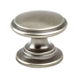 Andante 1 3/16" Knob Antique Pewter - DecorHardware.com