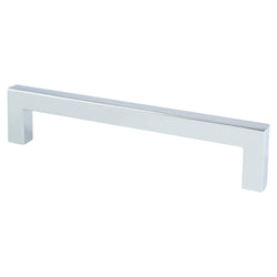 Contemporary Adv One 128mm Pull (OL-5 7/16") Polished Chrome - DecorHardware.com