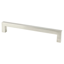 Contemporary Adv One 160mm Pull (OL-6 23/32") Brushed Nickel - DecorHardware.com
