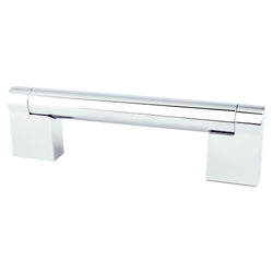Contemporary Adv Three 96mm Pull (OL-4 3/16") Polished Chrome - DecorHardware.com