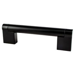 Contemporary Adv Three 96mm Pull (OL-4 3/16") Matte Black - DecorHardware.com