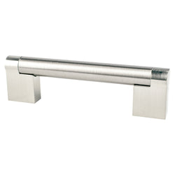 Contemporary Adv Three 96mm Pull (OL-4 3/16") Brushed Nickel - DecorHardware.com