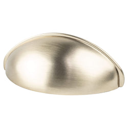 Transitional Adv Three 64mm Cup Pull (OL-3 3/16") Champagne - DecorHardware.com