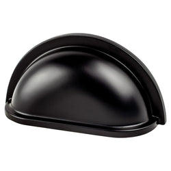 Traditional Adv Three 3" Cup Pull (OL-3 1/2") Matte Black - DecorHardware.com
