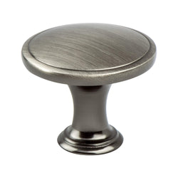 Oasis 1 1/4" Knob Brushed Tin - DecorHardware.com