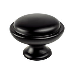Traditional Adv One 1 1/8" Knob Matte Black - DecorHardware.com