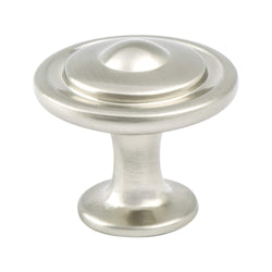 Traditional Adv Three 1 1/4" Knob Brushed Nickel - DecorHardware.com
