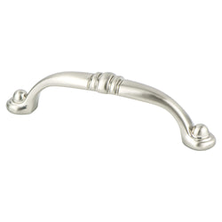 Traditional Adv Three 96mm Pull (OL-4") Brushed Nickel - DecorHardware.com