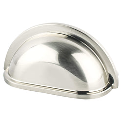Traditional Advantage Three 3 inch CC Brushed Nickel Cup Pull - DecorHardware.com