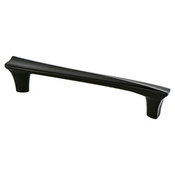 Fluidic 128mm Pull (OL-6 1/4") Black - DecorHardware.com