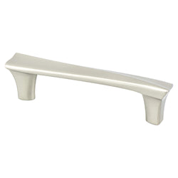 Fluidic 96mm Pull (OL-4 11/16") Brushed Nickel - DecorHardware.com