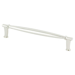Dierdra 160mm Pull (OL-6 15/16") Polished Nickel - DecorHardware.com