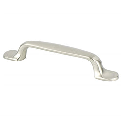Euro Moderno 96mm Pull (OL-5 1/4") Brushed Nickel - DecorHardware.com