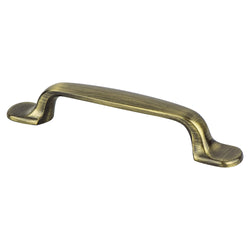 Euro Moderno 96mm Pull (OL-5 1/4") Brushed Antique Brass - DecorHardware.com