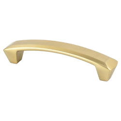 Laura 96mm Pull (OL-4 7/16") Modern Brushed Gold - DecorHardware.com