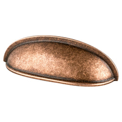 American Classics 3" Cup Pull (OL-4 11/16") Weathered Copper - DecorHardware.com