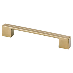 Skyline 160mm Pull (OL-6 11/16") Modern Brushed Gold - DecorHardware.com