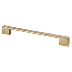 Skyline 224mm Pull (OL-9 1/4") Modern Brushed Gold - DecorHardware.com