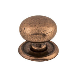 Victoria Knob 1 1/4 Inch w/Backplate - Old English Copper - OE