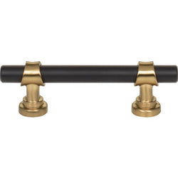 Bit Pull 3 Inch (c-c) - Flat Black and Honey Bronze - BLK/HB