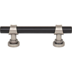 Bit Pull 3 Inch (c-c) - Flat Black and Pewter Antique - BLK/PT