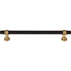 Bit Pull 7 9/16 Inch (c-c) - Flat Black and Honey Bronze - BLK