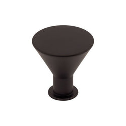 Cocktail Knob 1 3/16 Inch - Flat Black - BLK