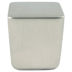 Mini Brushed Nickel Large Square Knob - DecorHardware.com