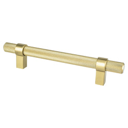 Radial Reign 128mm CC Modern Brushed Gold Pull - DecorHardware.com