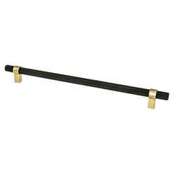 Radial Reign 12in. CC Matte Black Bar and Modern Brushed Gold - DecorHardware.com