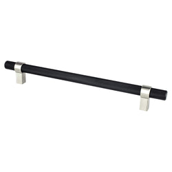 Radial Reign 224mm CC Matte Black Bar and Brushed Nickel Posts - DecorHardware.com