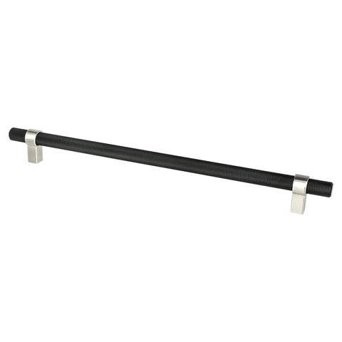 Radial Reign 12in. CC Matte Black Bar and Brushed Nickel Posts - DecorHardware.com