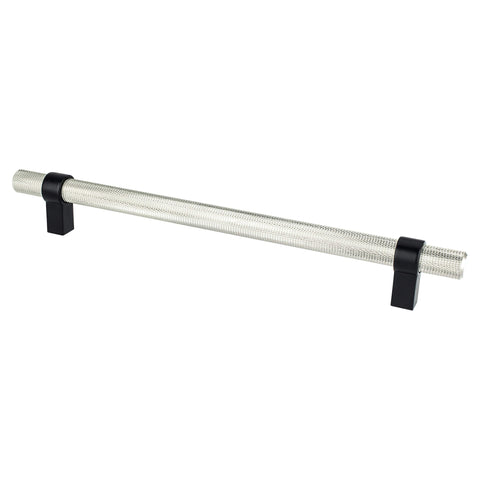 Radial Reign 224mm CC Brushed Nickel Bar and Matte Black Posts - DecorHardware.com