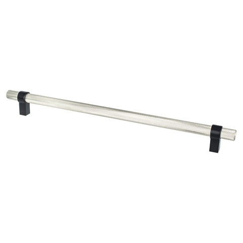 Radial Reign 12in. CC Brushed Nickel Bar and Matte Black Posts - DecorHardware.com