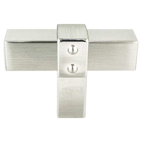 Rivet Rebel Brushed Nickel Knob - DecorHardware.com