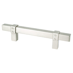 Rivet Rebel 96mm CC Brushed Nickel Pull - DecorHardware.com