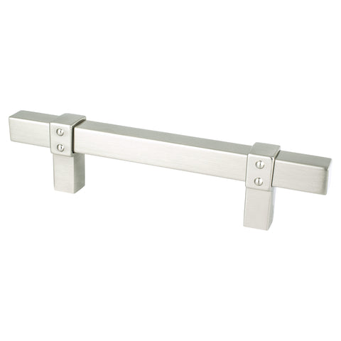 Rivet Rebel 96mm CC Brushed Nickel Pull - DecorHardware.com