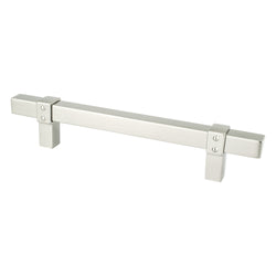 Rivet Rebel 128mm CC Brushed Nickel Pull - DecorHardware.com