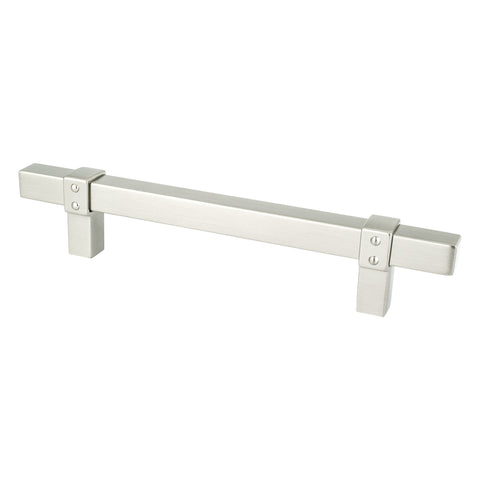 Rivet Rebel 128mm CC Brushed Nickel Pull - DecorHardware.com