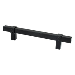 Rivet Rebel 128mm CC Matte Black Pull - DecorHardware.com