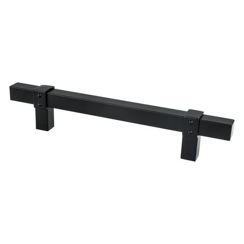Rivet Rebel 128mm CC Matte Black Pull - DecorHardware.com