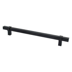 Rivet Rebel 224mm CC Matte Black Pull - DecorHardware.com