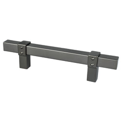 Rivet Rebel 96mm CC Slate Pull - DecorHardware.com