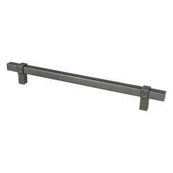 Rivet Rebel 224mm CC Slate Pull - DecorHardware.com