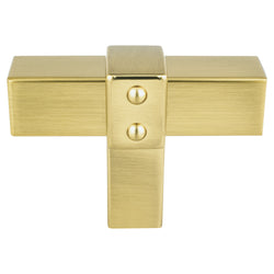 Rivet Rebel Modern Brushed Gold Knob - DecorHardware.com