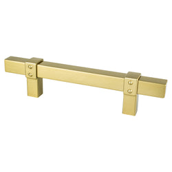 Rivet Rebel 96mm CC Modern Brushed Gold Pull - DecorHardware.com