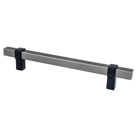 Rivet Rebel 160mm CC Slate Bar and Matte Black Posts Pull - DecorHardware.com